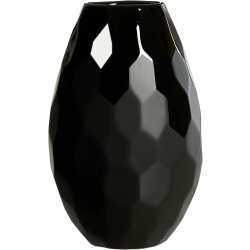 Vase 26cm bauchig Onyx