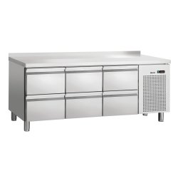 Kühltisch S6-150 MA mit Aufkantung 6 Schubladen 1792 x 700mm