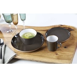 Dessertteller / Frühstücksteller 20,5cm 8er Set Visby dunkel grau